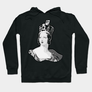 Queen Victoria Black and White Hoodie